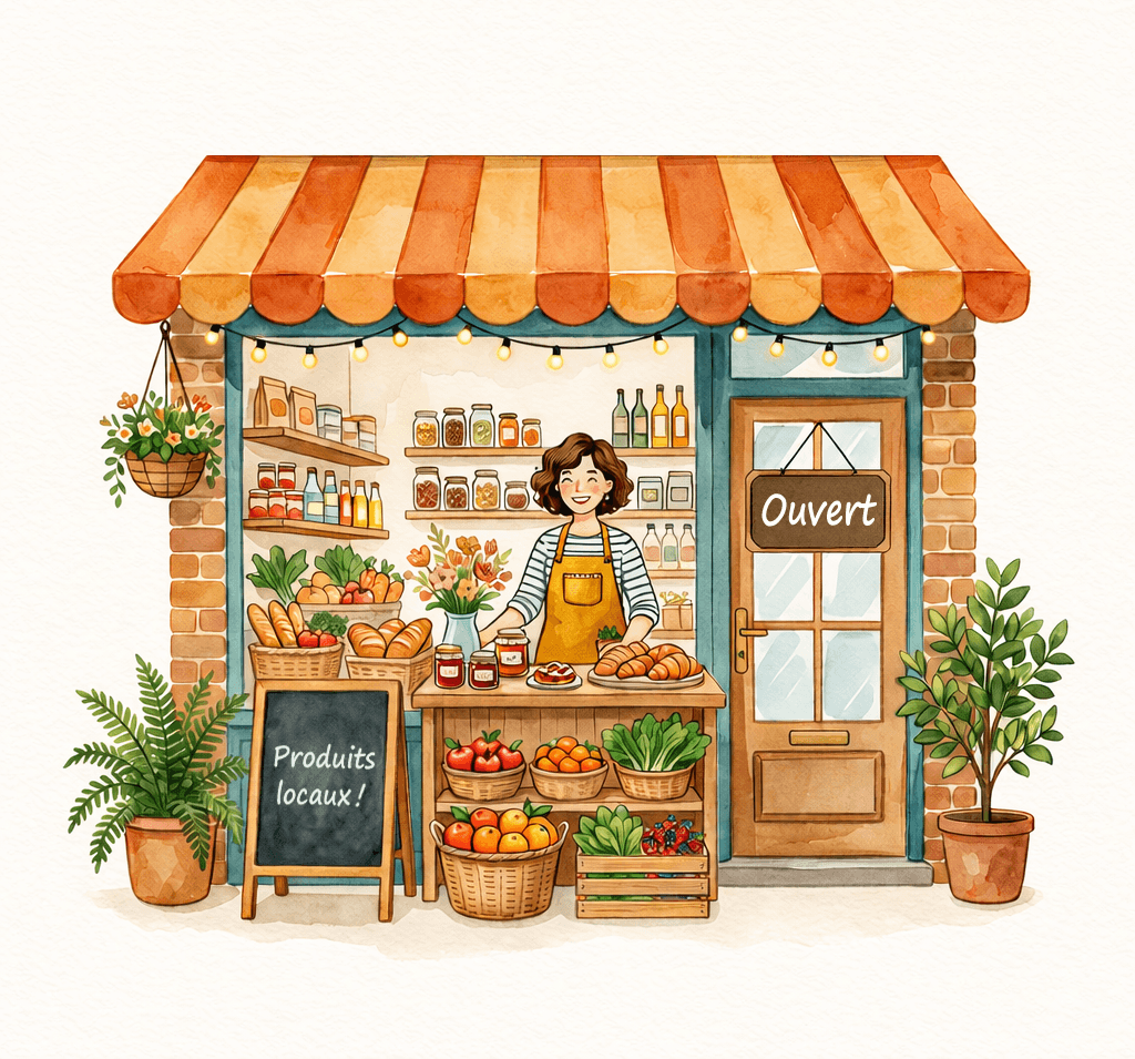 Illustration d'un commerce local